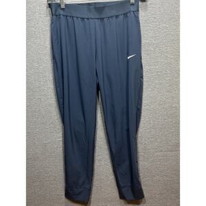 Nike Dri Fit Strike Blue Swoosh Logo Training & Running Joggers Womens Size M